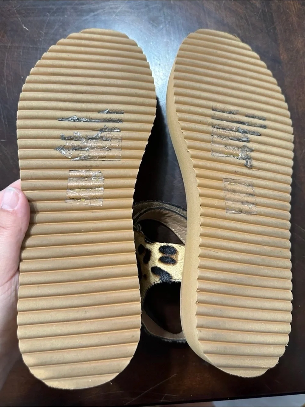 Madewell “The Maggie” Leopard Spot Sandals size 9
